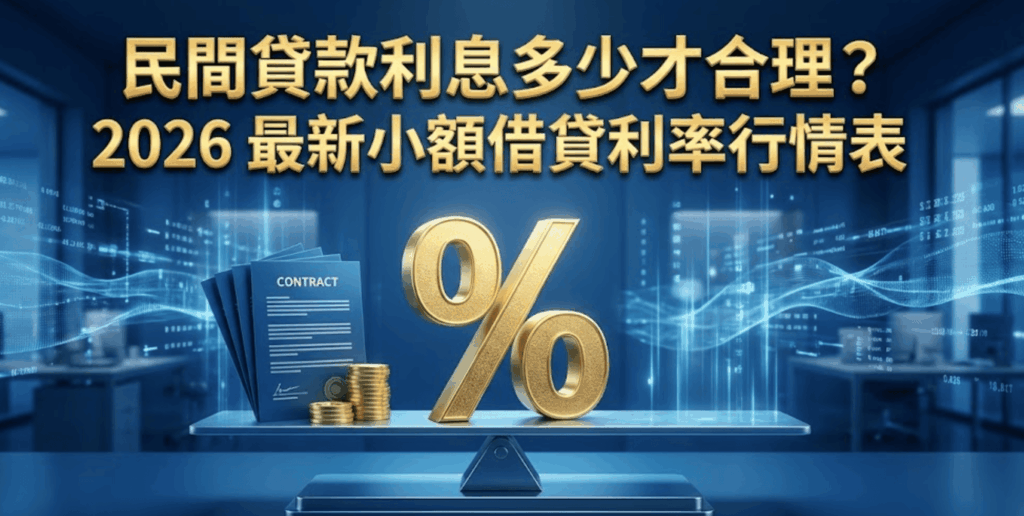 民間貸款利息多少才合理？2026 最新小額借貸利率行情表